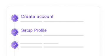 Create account steps